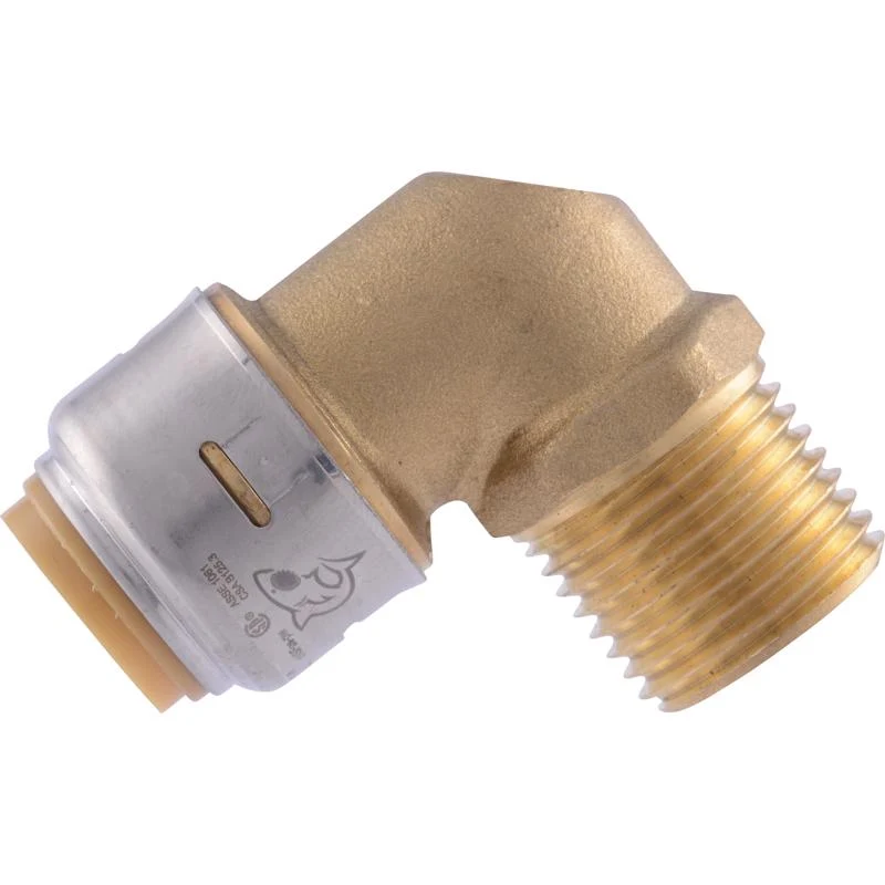 Codo de latón SharkBite Push to Connect de 1/2 pulg. x 1/2 pulg. D MPT - Oferta de la semana