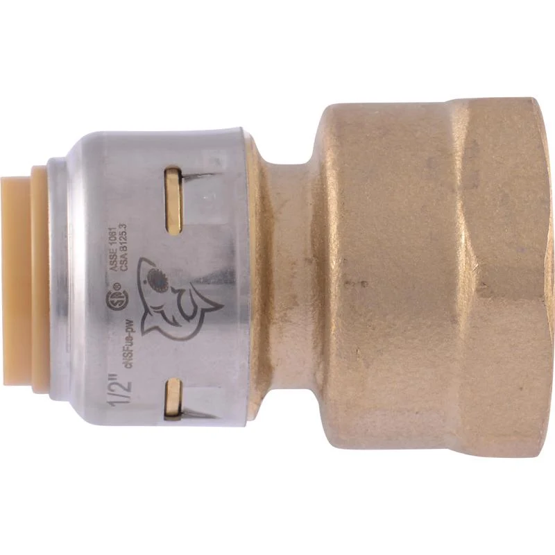 SharkBite Push to Connect 1/2 . Push X 3/4 . D FPT Brass Adapter - Open Box