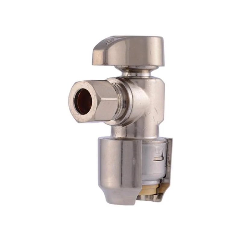 Válvula de cierre angular SharkBite de latón de compresión de 1/2 pulg. PTC x 3/8 pulg. - Oferta de la semana