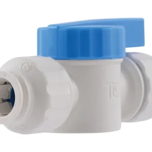 Válvula de cierre de plástico SharkBite Quick Connect de 1/2 pulg. CTS x 1/2 pulg. D CTS - Caja abierta