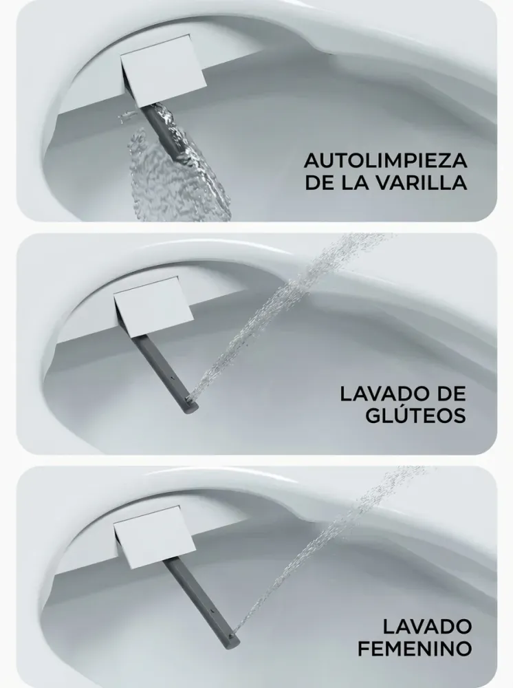 ASIENTO TIPO V CON BIDET Y AJUSTE DE PRESIÓN DE AGUA 490X370X80MM L01VVV-ST-BASIC Sirena Home Store