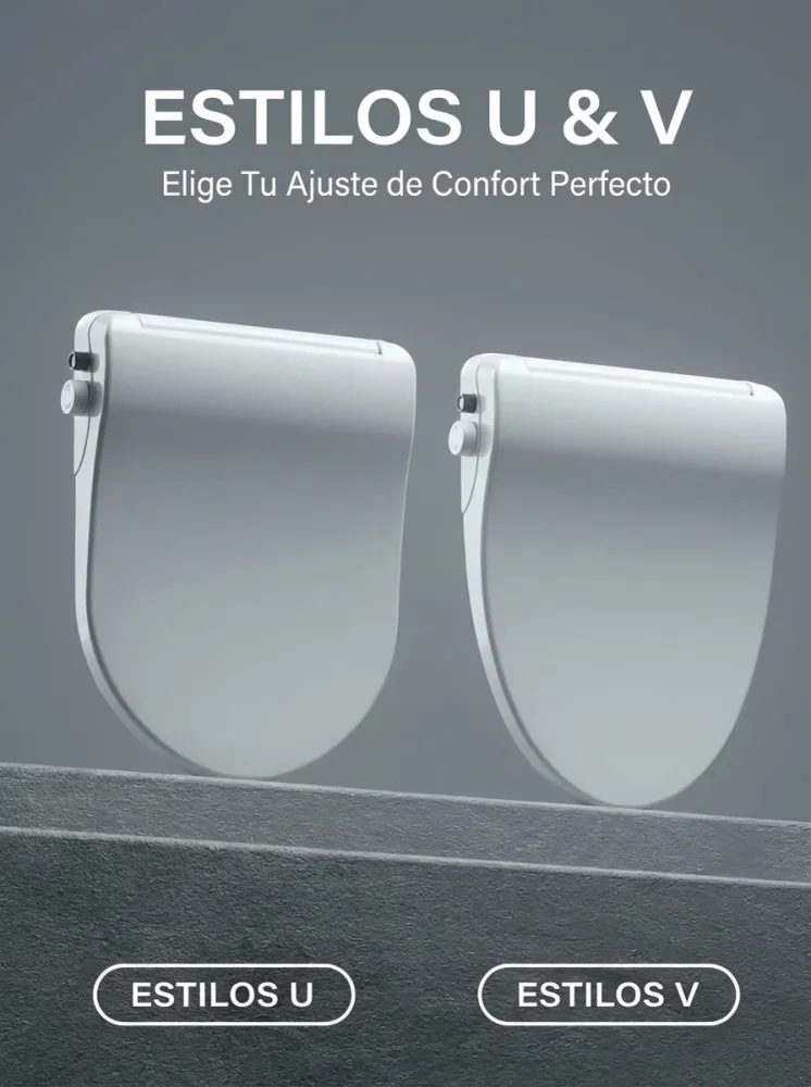 ASIENTO TIPO U CON BIDET Y AJUSTE DE PRESIÓN DE AGUA 490X370X80MM L01U-ST-BASIC Sirena Home Store