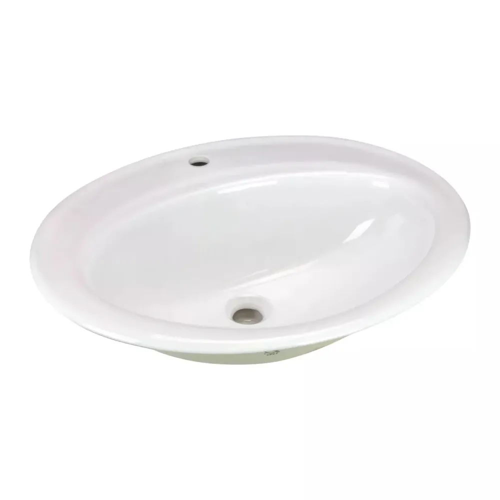 Lavamanos De Empotrar - Sobreponer Rennes Blanco 52 x 46 cm Blanco Con Rebose SMART