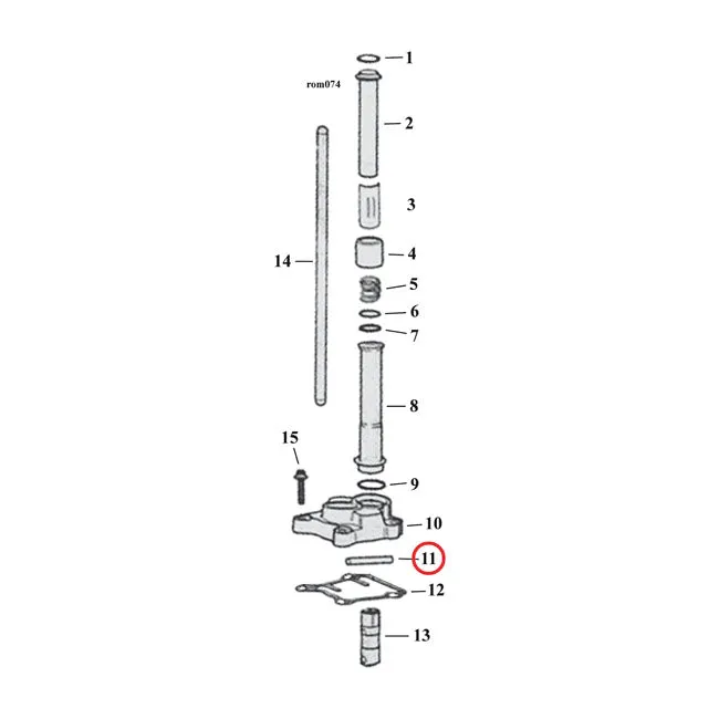Anti Rotation Pin, Hydr. Tappet Assy Harley-Davidson S&S