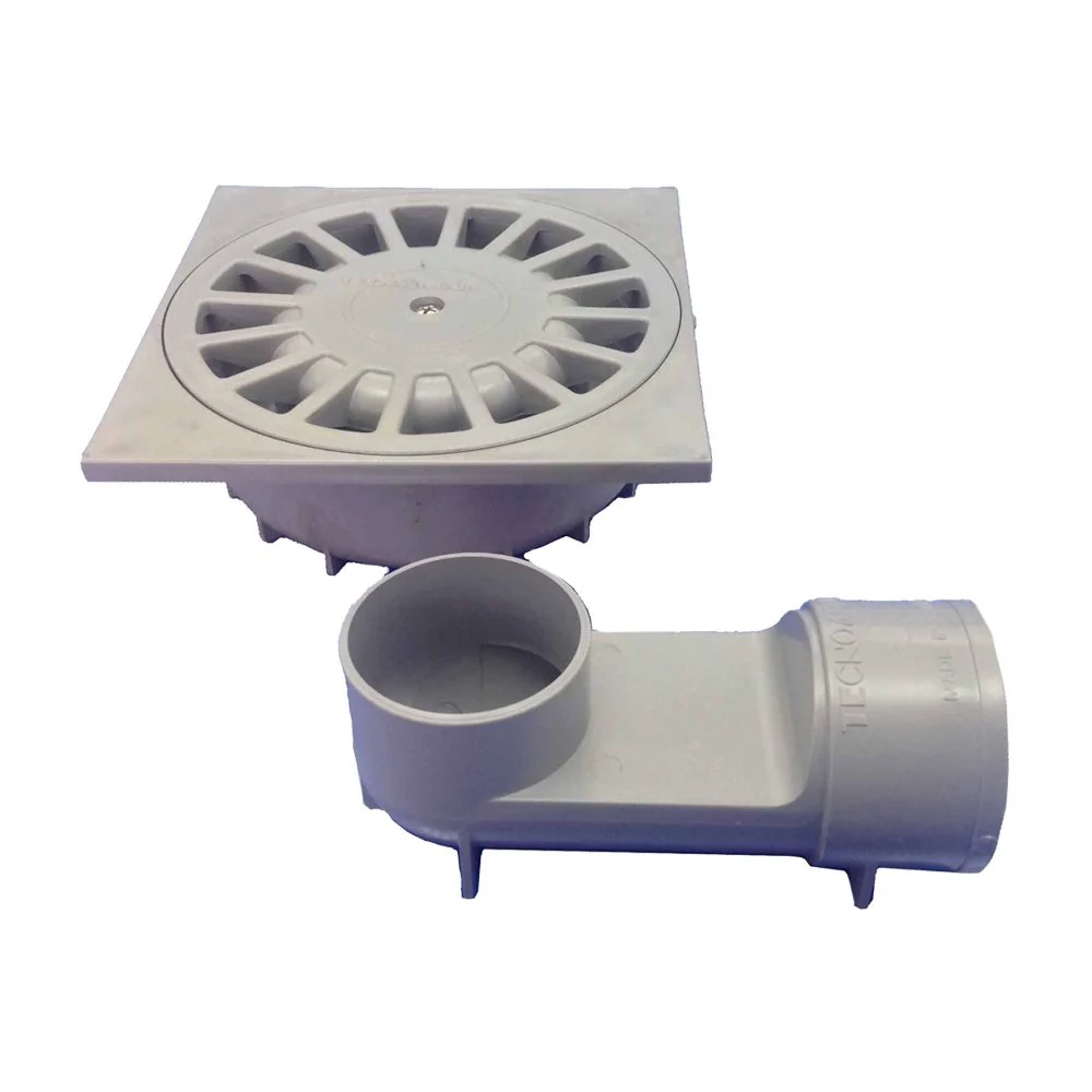 SUMIDERO PVC SIFONICO 360º T-88 VH, 250 x 250 x 70,5 mm / Ø110 - 90 mm TECNOAGUA