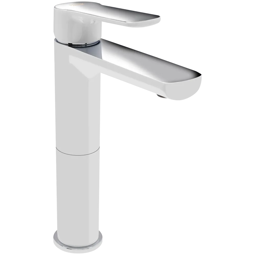 Monomando Alto para Lavabo "Lucent" Blanco / Cromo Tecnobath