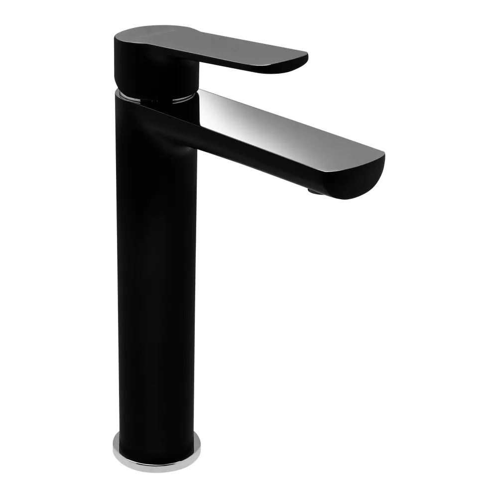 Monomando Alto para Lavabo "Lucent" Negro / Cromo Tecnobath