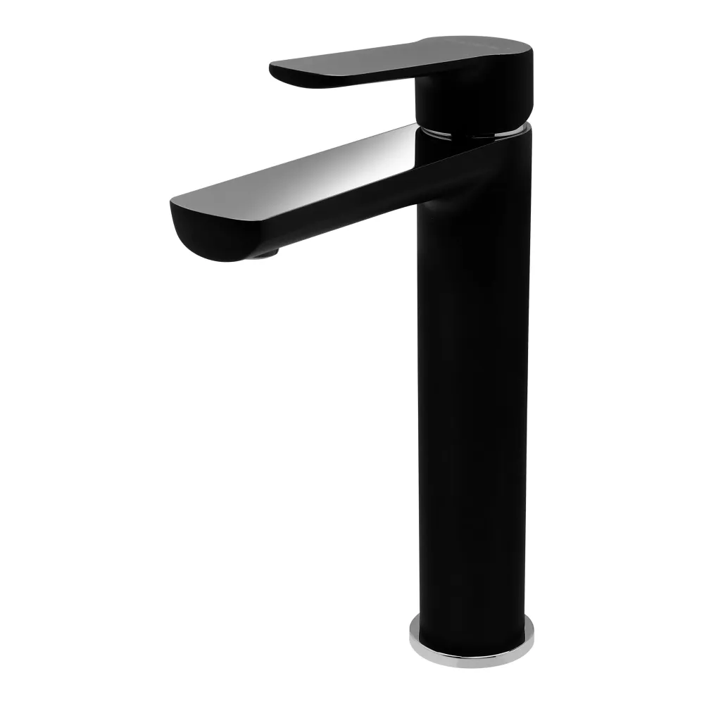 Monomando Alto para Lavabo "Lucent" Negro / Cromo Tecnobath