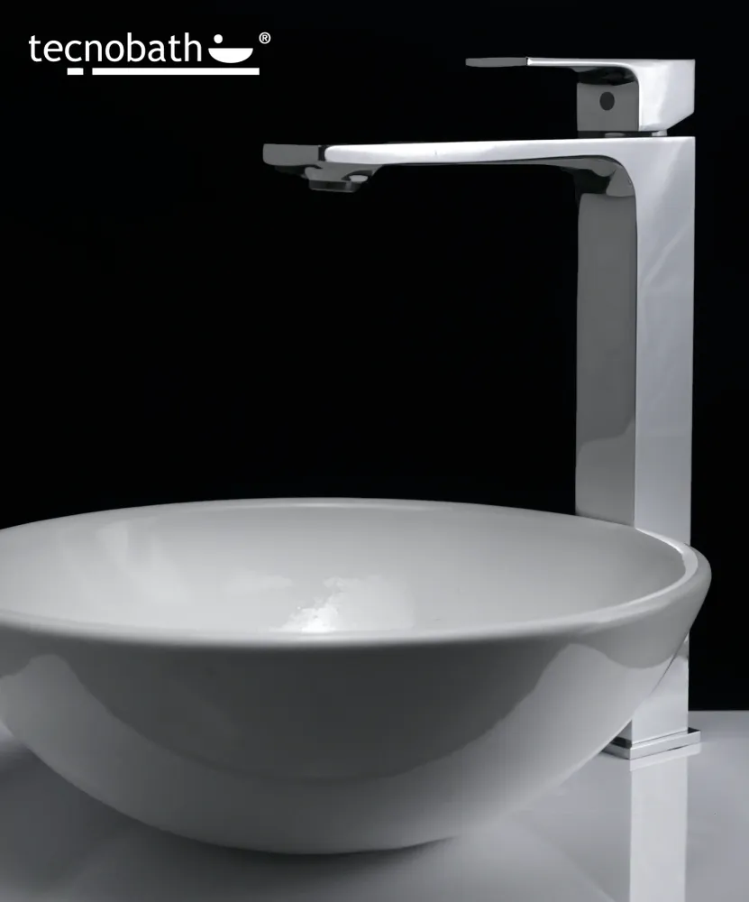 Monomando Alto para Lavabo "Row" Cromo Tecnobath