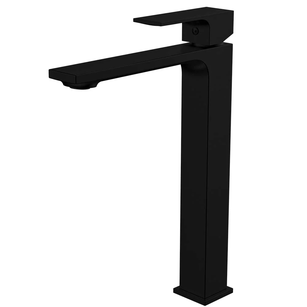 Monomando Alto para Lavabo "Row" Negro Mate Tecnobath