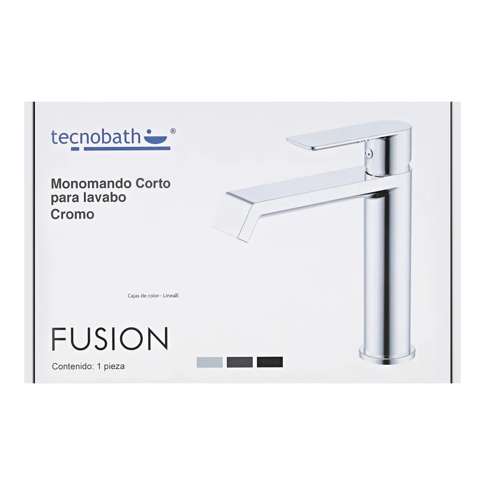 Monomando Corto "Fusion" Cromo Tecnobath