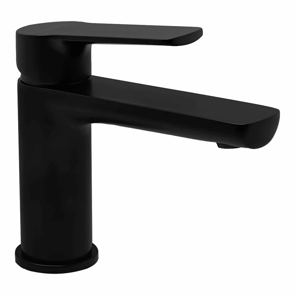 Monomando Corto Para Lavabo "Lucent" Negro Mate Tecnobath