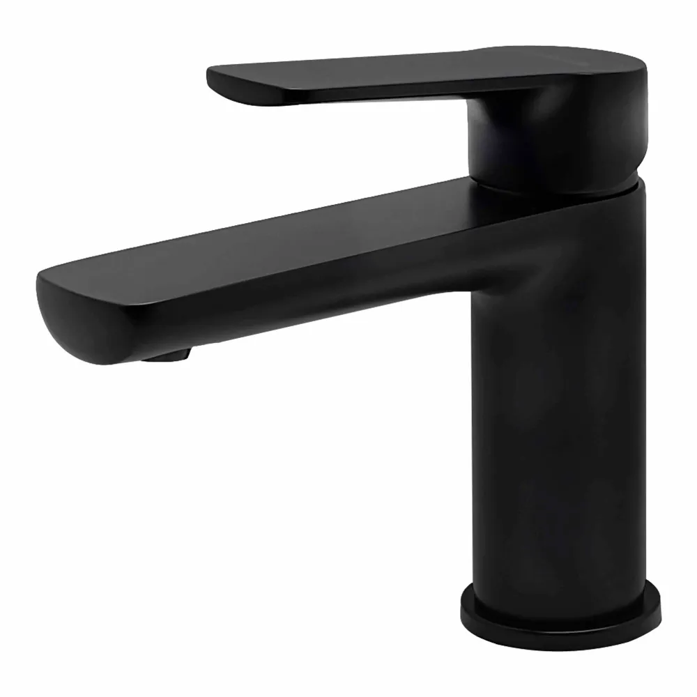 Monomando Corto Para Lavabo "Lucent" Negro Mate Tecnobath