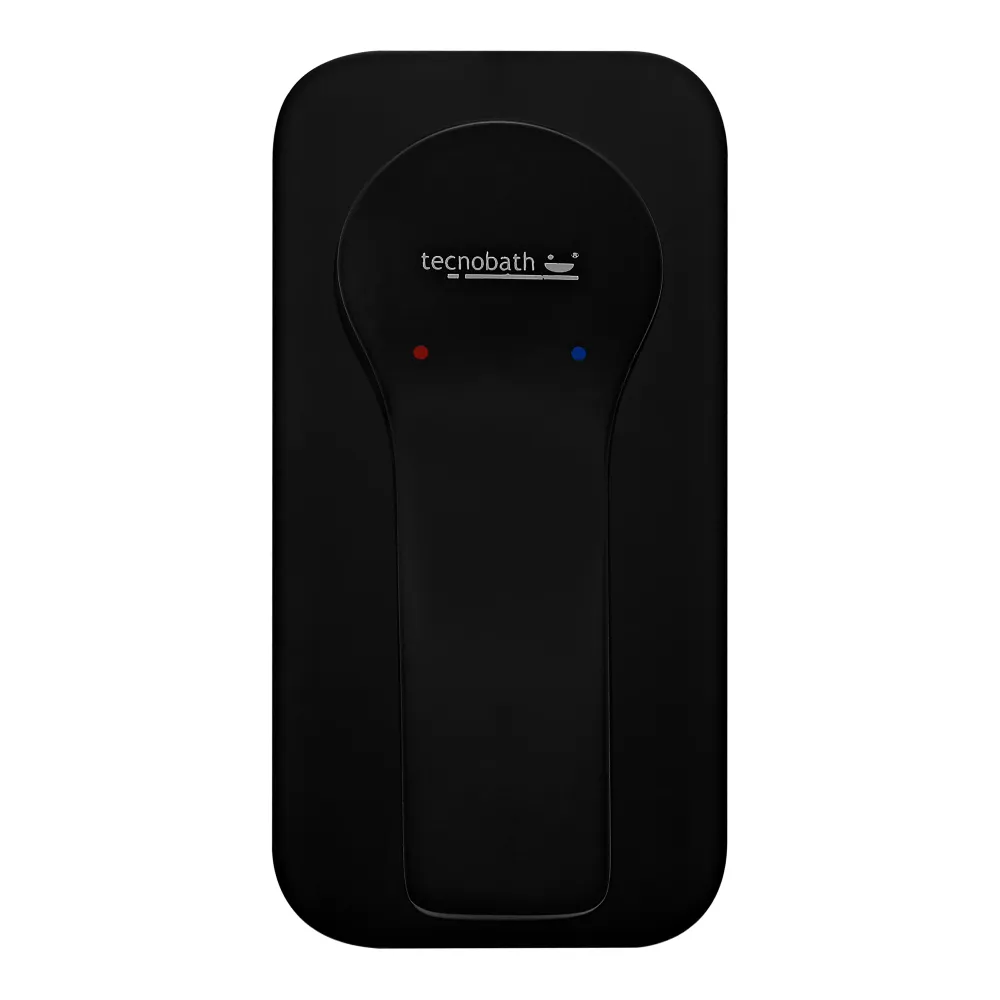 Monomando Empotrable Para Regadera Negro Mate "Slide" + Maneta Negro Mate Tecnobath