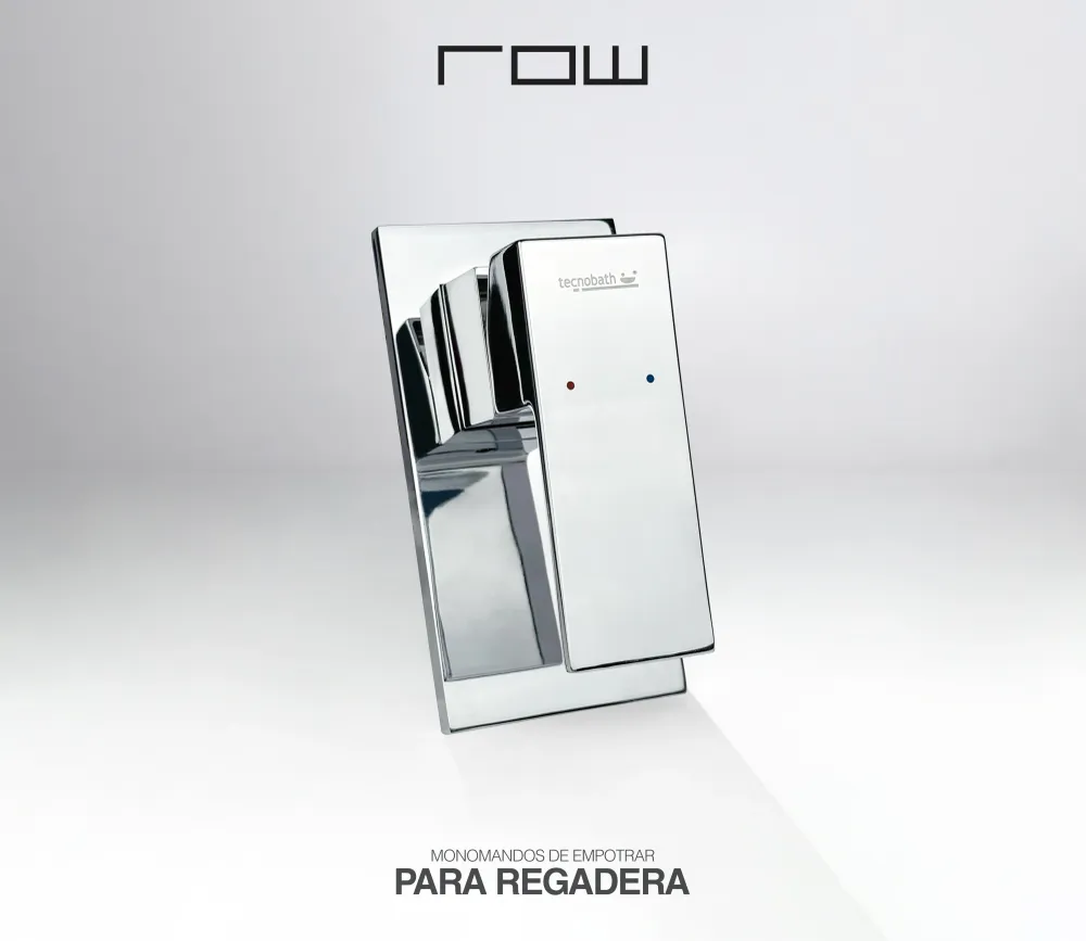 Monomando Empotrable para Regadera "Row" Cromo Tecnobath