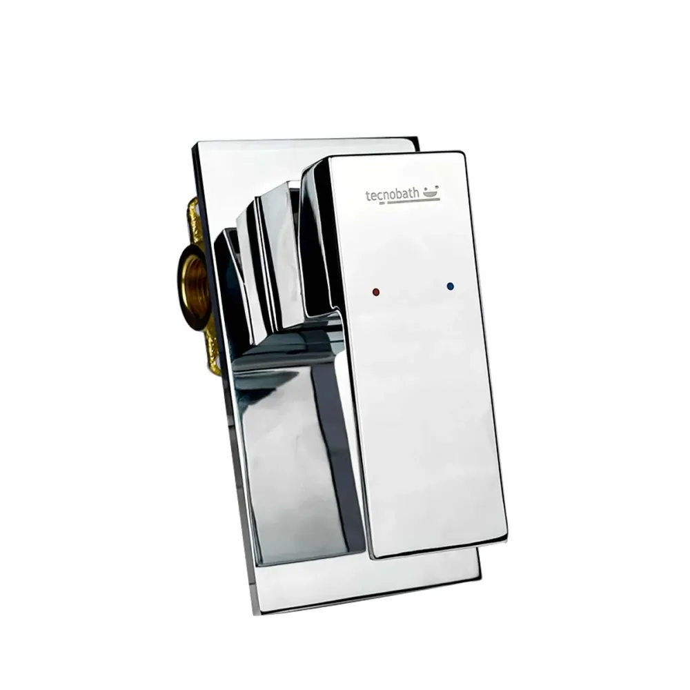 Monomando Empotrable para Regadera "Row" Cromo Tecnobath