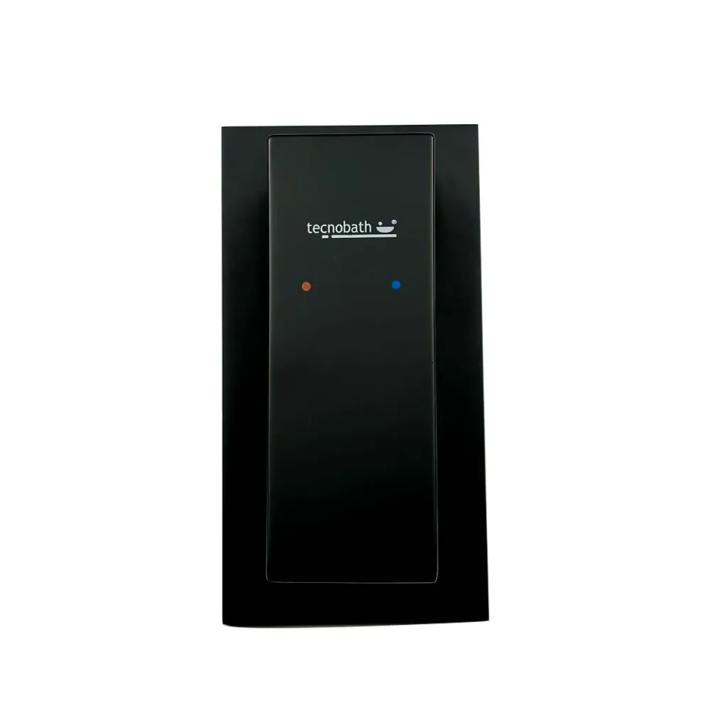 Monomando Empotrable para Regadera "Row" Negro Mate Tecnobath