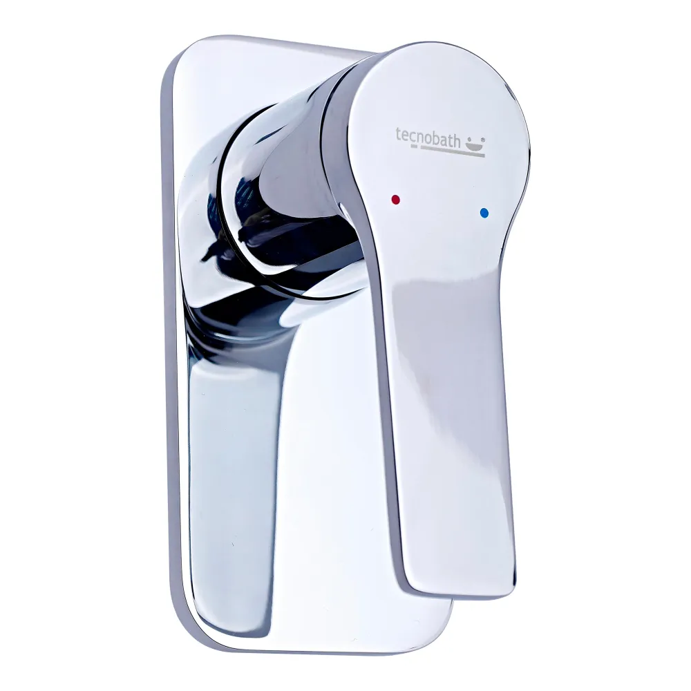 Monomando Empotrable De Regadera "Slide" Cromo Tecnobath