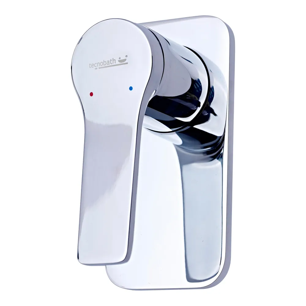 Monomando Empotrable De Regadera "Slide" Cromo Tecnobath