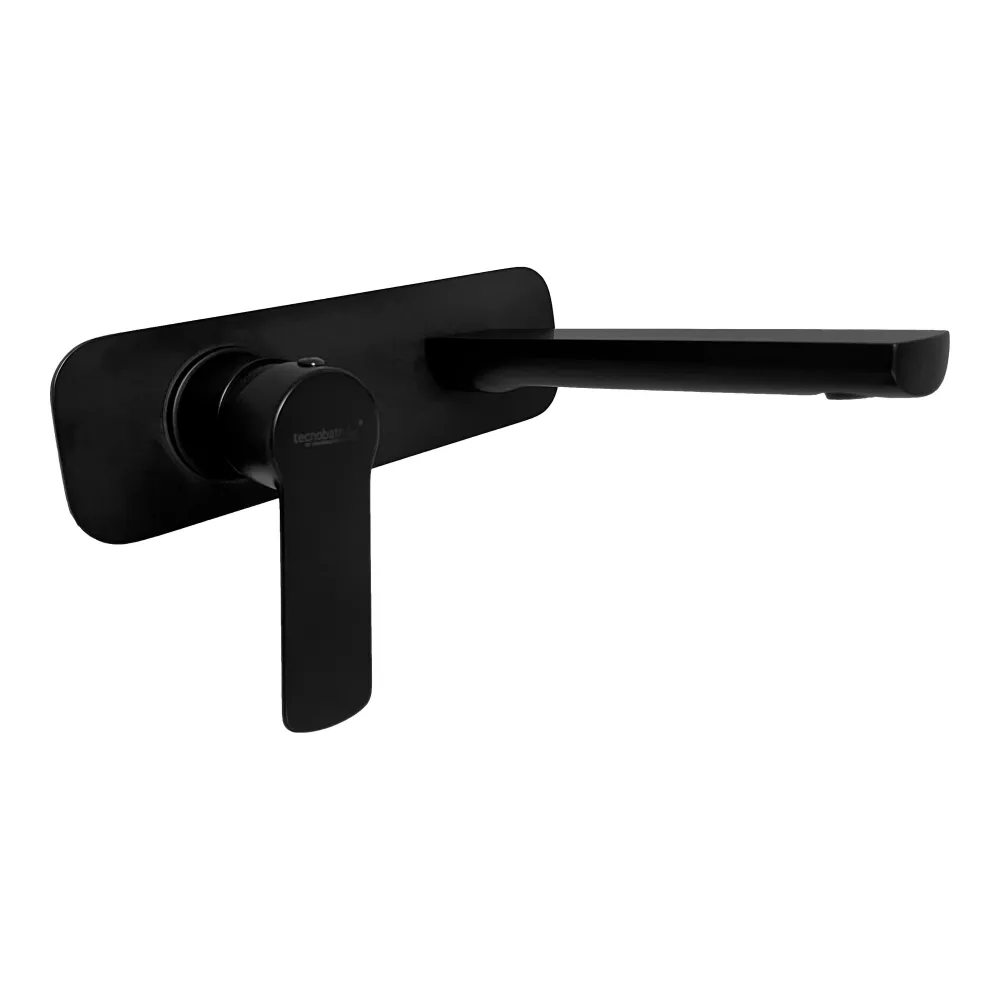 Monomando Empotrar para Lavabo "Lucent" Negro Mate Tecnobath