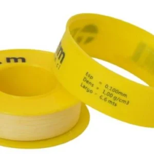 Teflon para gas rollo 6.6 metros (amarillo)