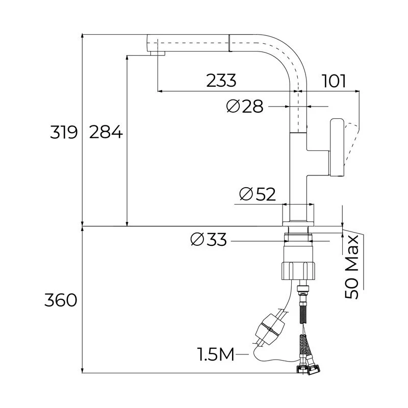 Grifo Teka OVAL 938 Cromo