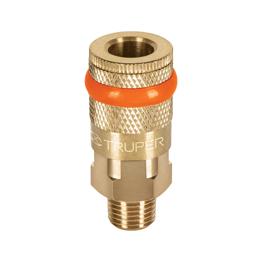 Cople Laton 1/4" NPT Macho Truper 19085
