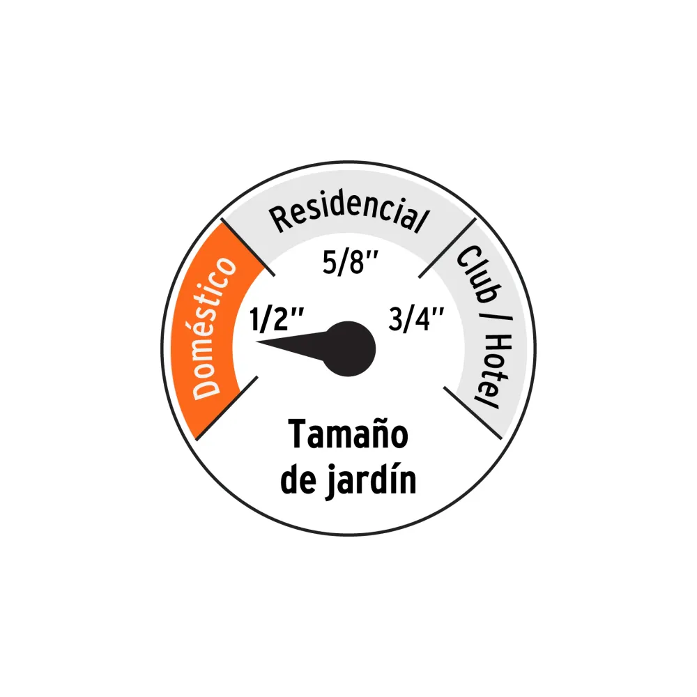 Manguera 1/2" reforzada 3 capas 15 m conexiones de metal Truper