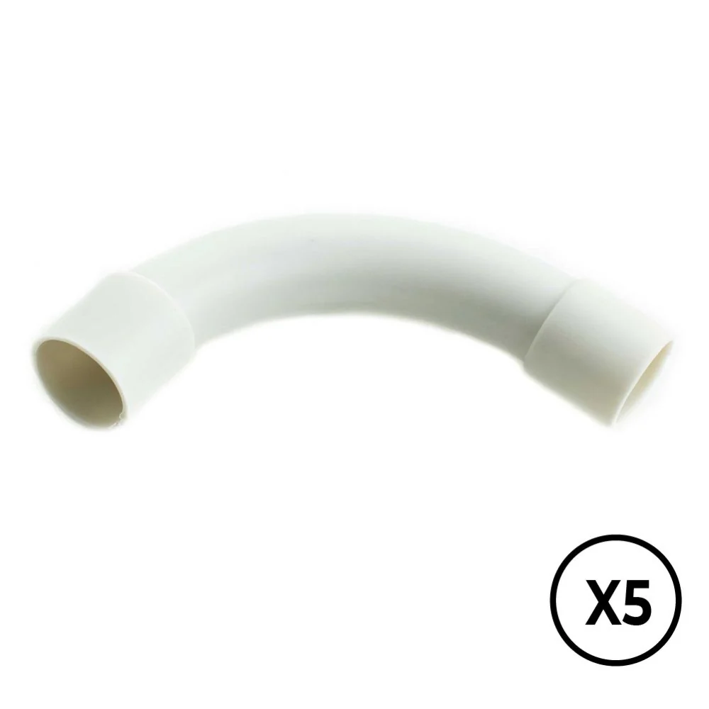 MANGUITO PVC CURVADO 90° Ø 20 mm, GRIS, 5 unidades TUPERSA