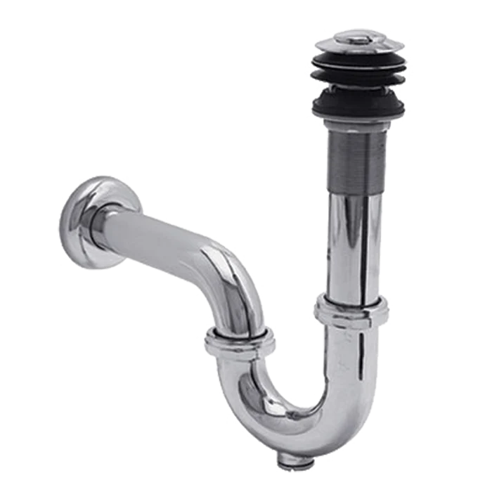 Cespol Rígido De Latón Para Lavabo Con Contra Y Rebosadero Click, Modelo 207, Urrea