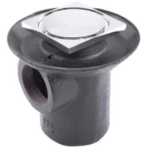 Coladera De Hierro 1 Boca Para Piso Con Rejilla Redonda Cromada, Modelo 124Rcinox, Urrea
