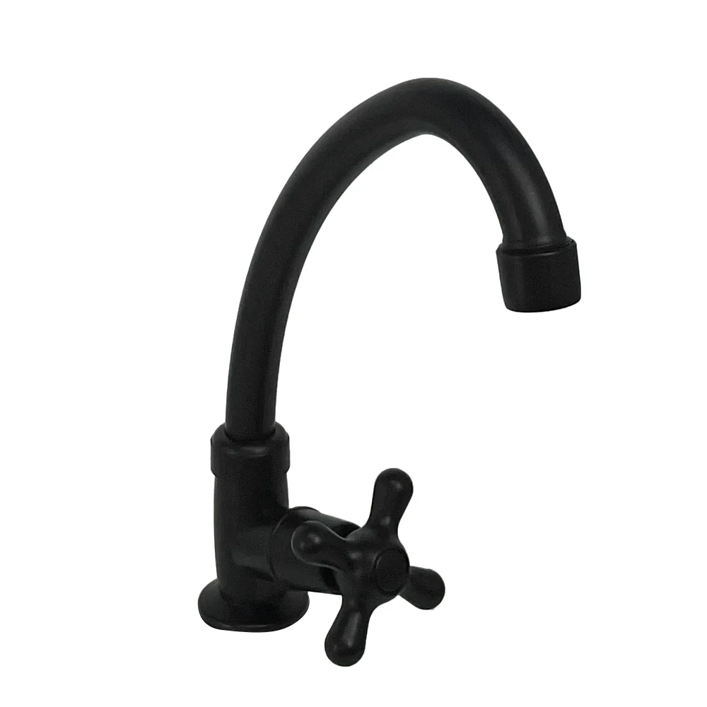 Llave Individual Tipo Bar para Fregadero - Acabado Negro Mate VALMEX