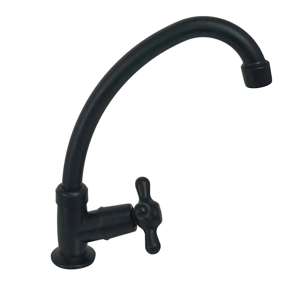 Llave Individual Tipo Bar para Fregadero - Acabado Negro Mate VALMEX