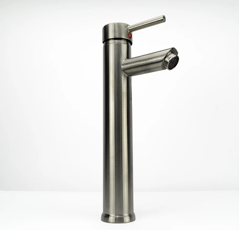 Monomando para lavabo alto nickel brush Valmex