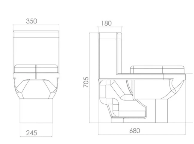 WC CERAMICO ONE PIECE VP-WC03 WASSER