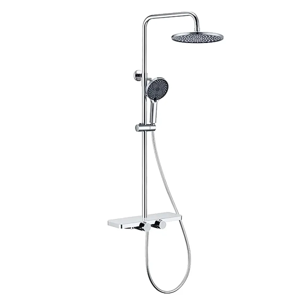 CONJUNTO DE DUCHA CON REPISA INCLUIDA WS65.020 Blanco WASSER