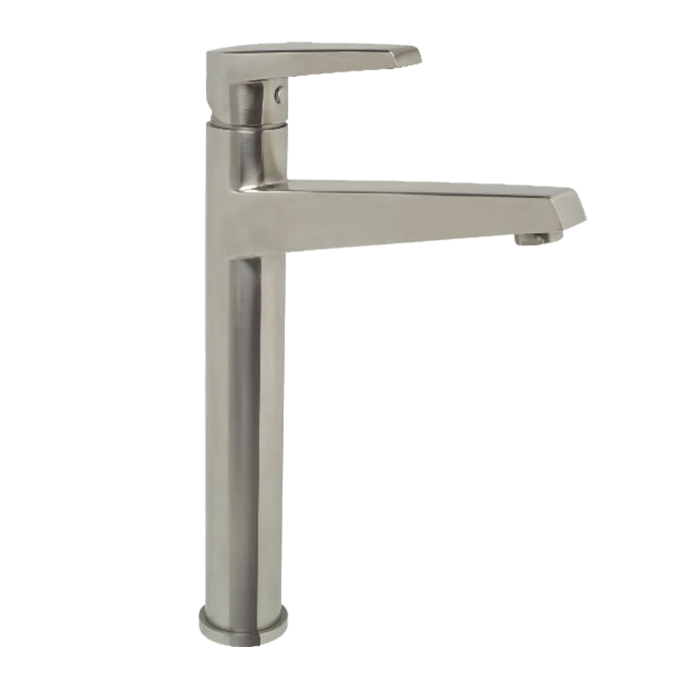 Monomando alto para lavabo de acero inoxidable Wasser