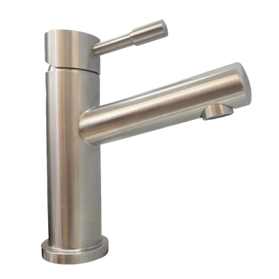 MONOMANDO CORTO PARA LAVABO EN ACERO INOXIDABLE 304 WS38.020 WASSER