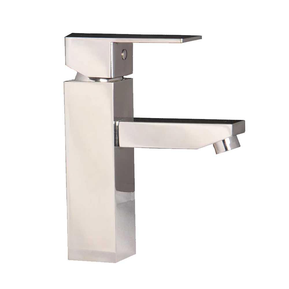 Monomando corto para lavabo de acero inoxidable Wasser