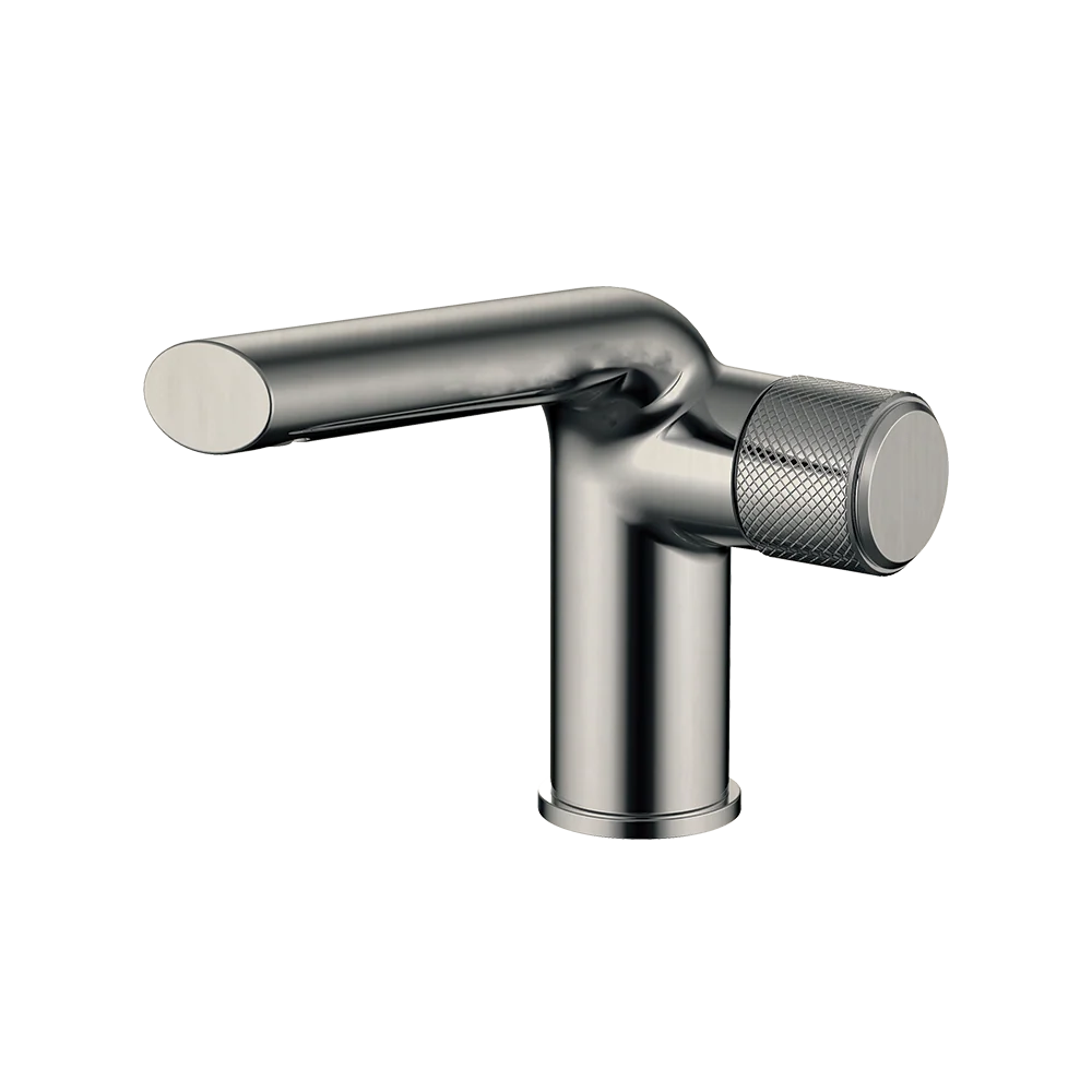 Monomando corto para lavabo PROJECT 1.0 Nickel brushed Wasser