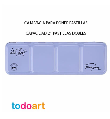 Caja metálica vací para poner 21 pastillas