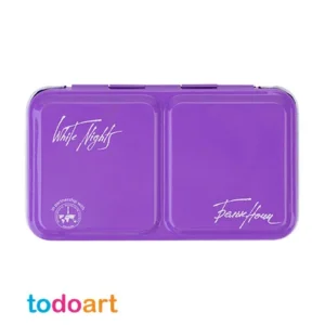 Caja metálica morada vací 12 godets