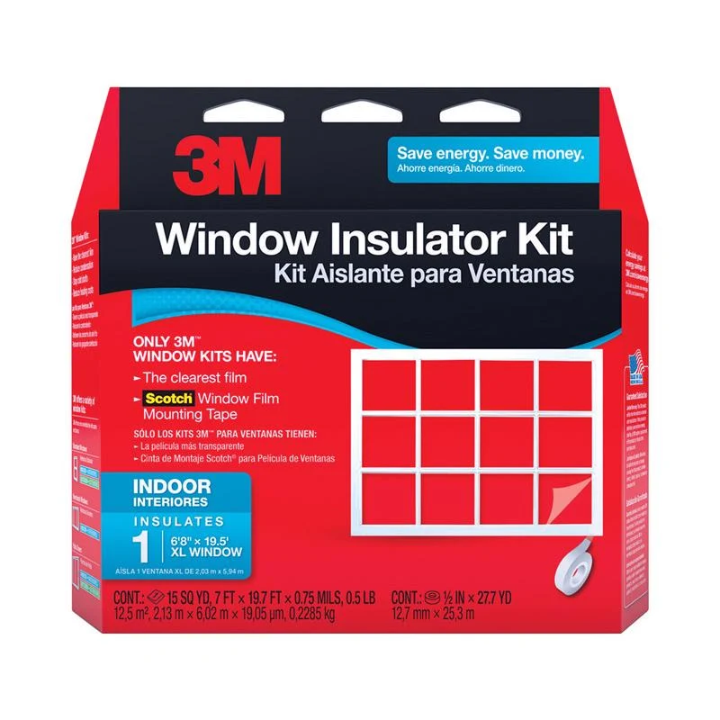 3M Clear Indoor Window Film Insulator Kit 84 . W X 236 . L - Open Box