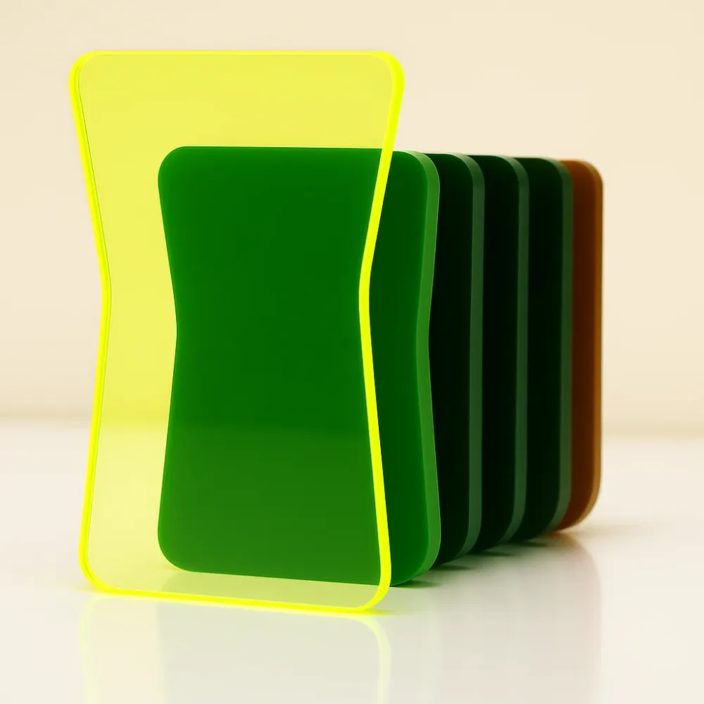 Plancha Acrilico Fluor Amarillo F6 Acrilicos Norglas