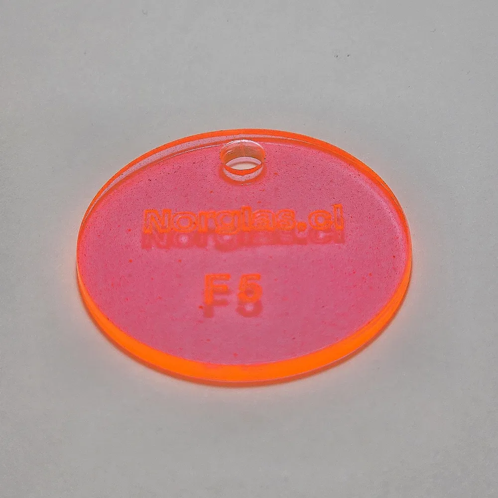 Plancha Acrilico Fluor Rosa F5 Acrilicos Norglas