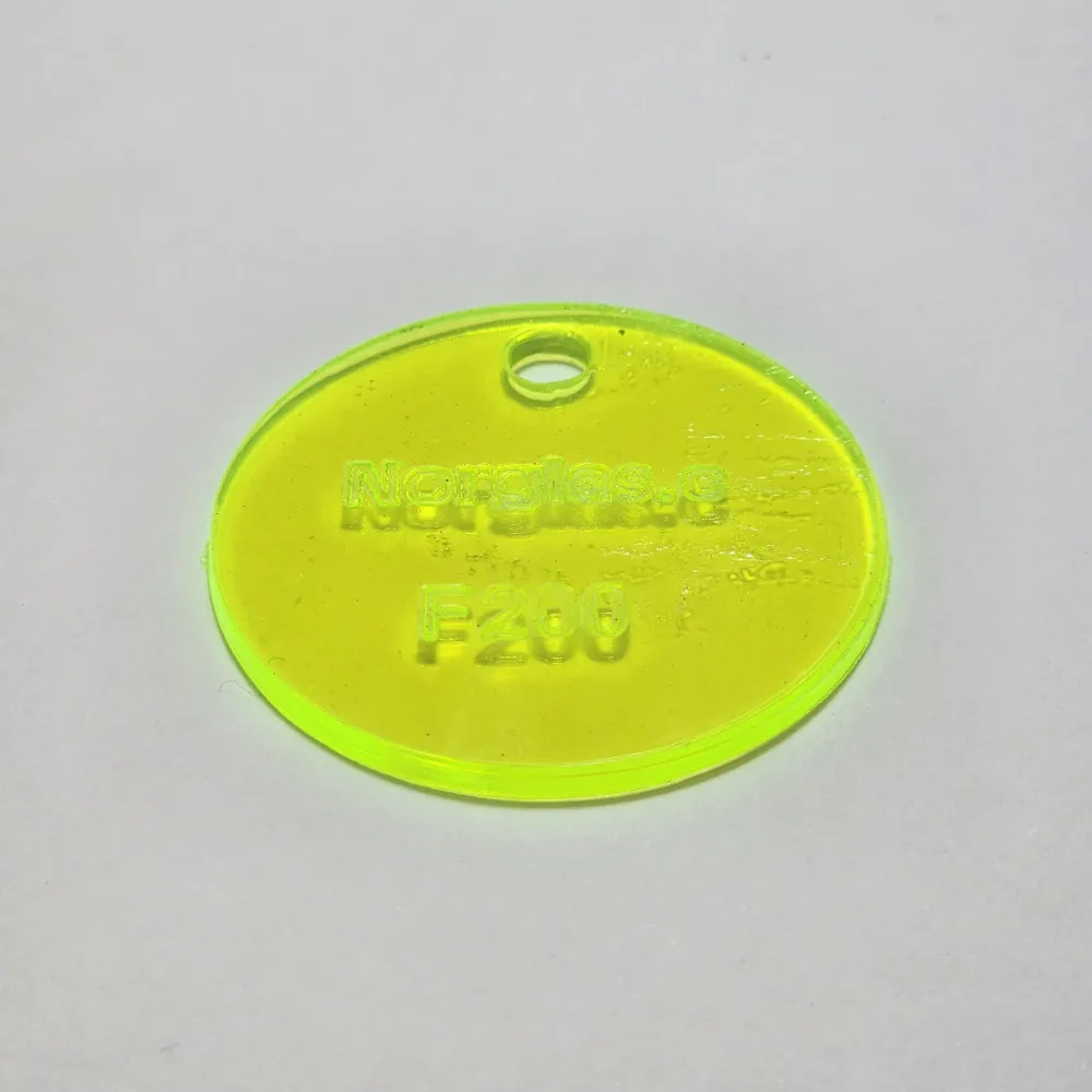 Plancha Acrílico Fluor Verde F200 Acrilicos Norglas