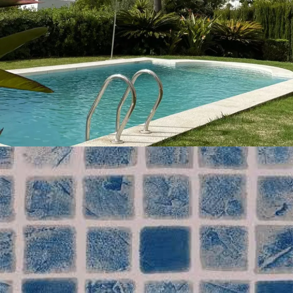 Geomembrana / Liner tipo mosaico - Marbella gris Albercas OPIA S.A. de C.V.