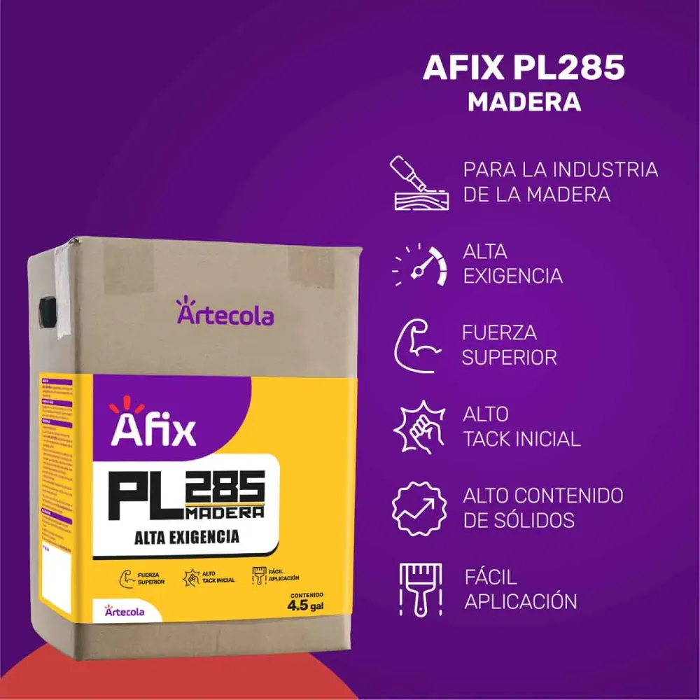 Pegante pl 285 practicaja 4.5 galones Artecola