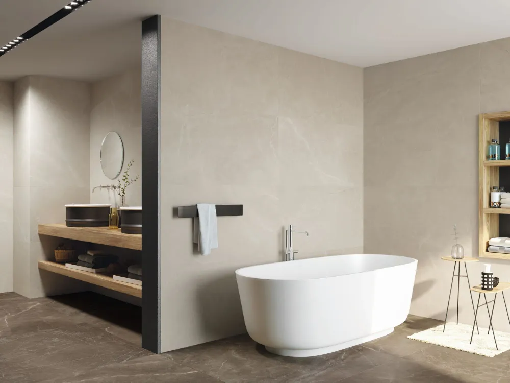 Porcelanato Esmaltado Mate Rectificado 60X120cm Ivory - Baldocer Bayona