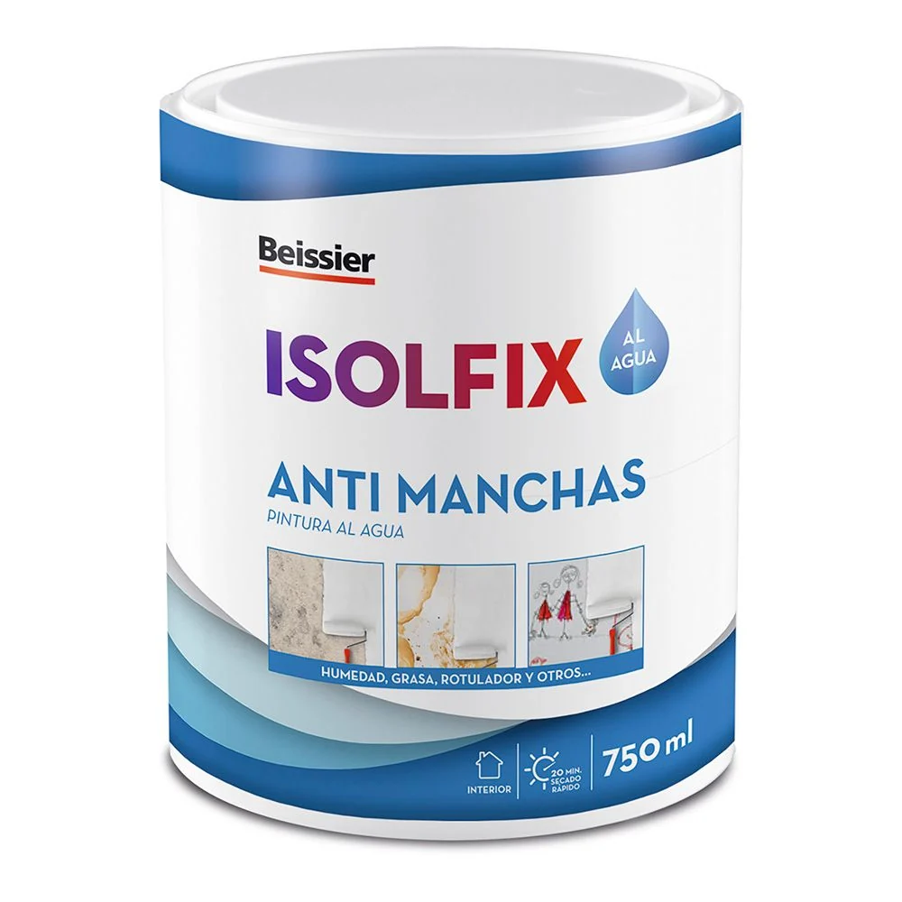 PINTURA AL AGUA ISOLFIX ANTI MANCHAS BLANCO 750 ml BEISSIER